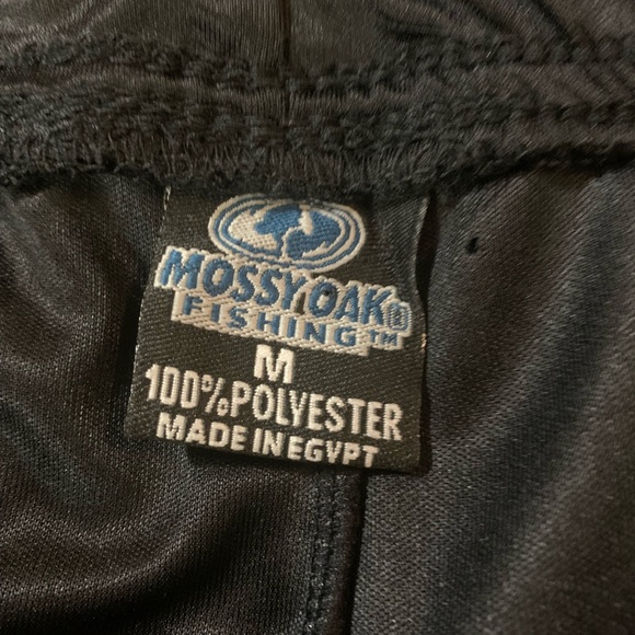 Mossy Oak Men’s Fishing Shorts Black w Blue Trim NWT Size Medium - Picture 3 of 5